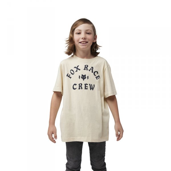 FOX T-SHIRT JUNIOR RACE CREW CREAM