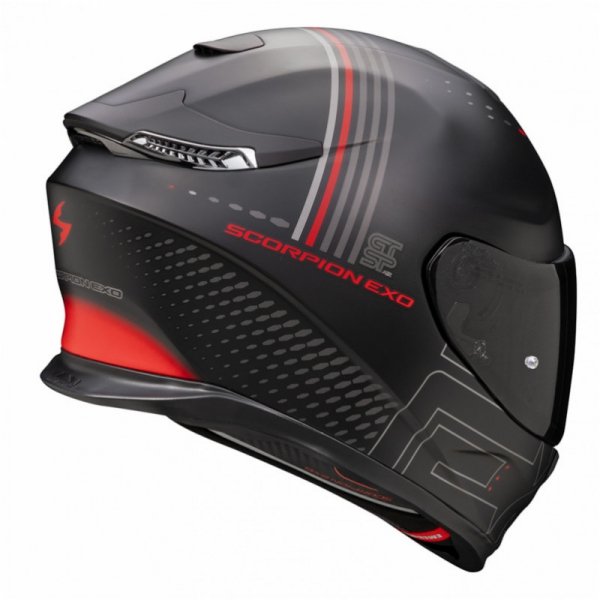 SCORPION KASK INTEGRALNY EXO-GT SP MAT BLAC-GR-RD