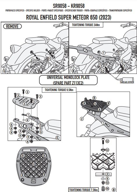 KAPPA STELAŻ KUFRA CENTRALNEGO ROYAL ENFIELD SUPER