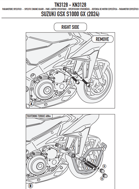 KAPPA GMOLE OSŁONY SILNIKA SUZUKI GSX S 1000 GX 24