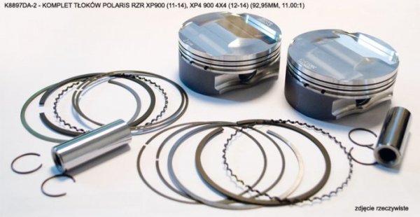WOSSNER KOMPLET TŁOKÓW POLARIS RZR XP900 '11-'14, XP4 900 4X4 '12-'14 (92,95MM, 11.00:1)