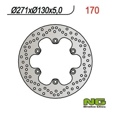 NG170 TARCZA HAMULCOWA KAWASAKI GPZ 500 S (90-03), GPZ 900R, GPZ600/750/900 (271x130x5)