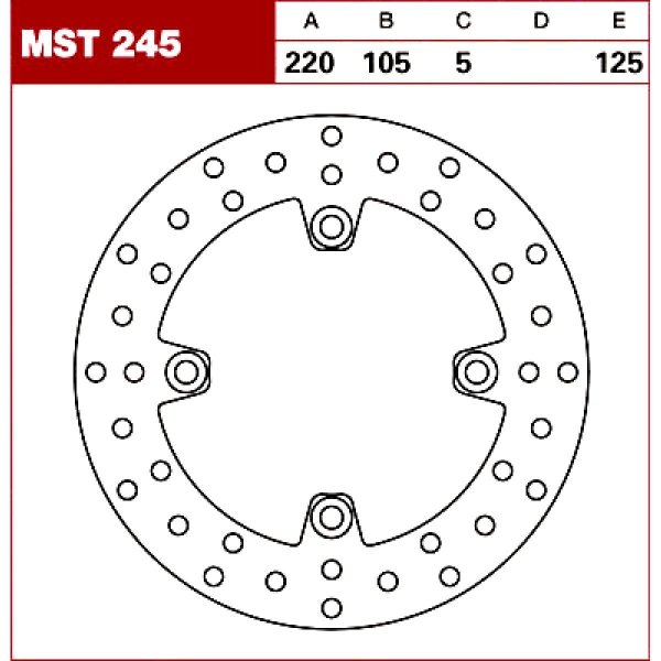 TRW Tarcza hamulcowa MST245 TRIUMPH	SPEED TT HONDA