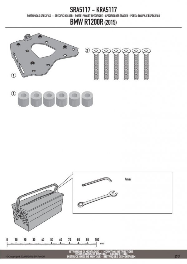 GIVI SRA5117 płyta aluminiowa R 1200 R /RS (15 > 16)