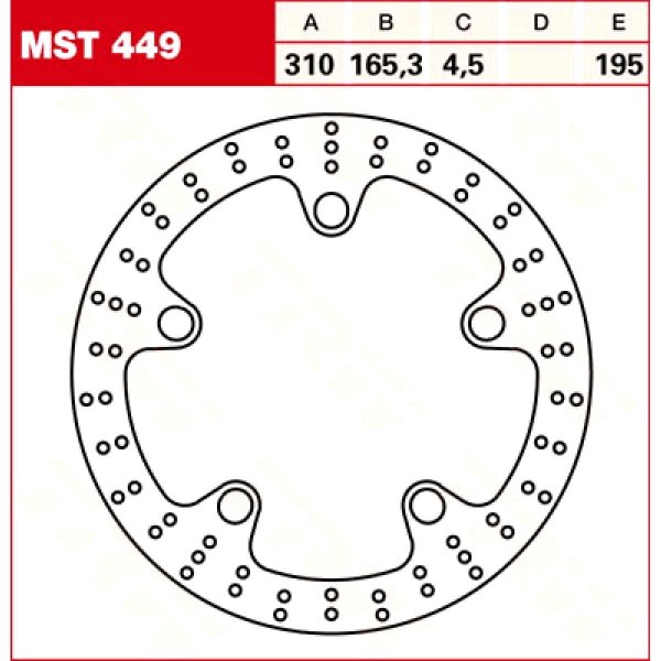 TRW Tarcza hamulcowa MST449 HONDA VFR 1200 X XD Cr