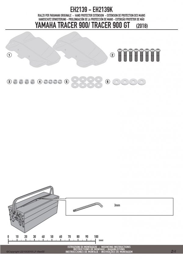 KAPPA EH2139K PODWYŻSZENIE HANDBARÓW YAMAHA