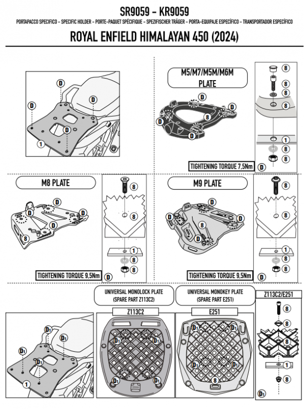 GIVI STELAŻ KUFRÓW BOCZNYCH MONOKEY ROYAL ENFIELD