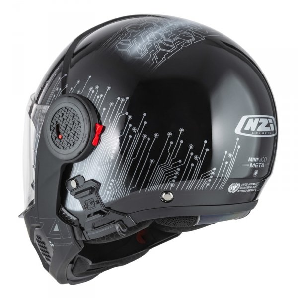 Kask Motocyklowy NZI Minimod Duo Meta Black Silver