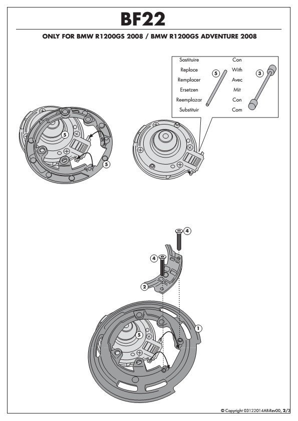 Givi BF22 Pierścień mocujący tanklock BMW