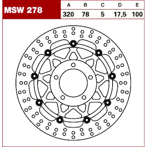 TRW Tarcza hamulcowa MSW278 TRIUMPH TIGER SPRINT 1