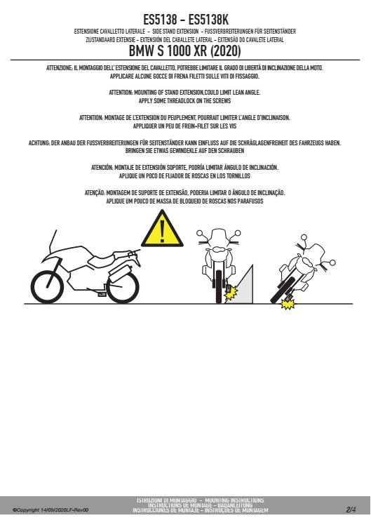 KAPPA ES5138K POSZERZENIE STOPKI BOCZNEJ BMW S 1000XR