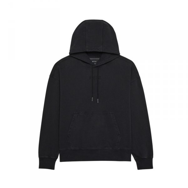 FOX BLUZA KAPTUR WORDMARK OVERSIZED FLEECE P BLACK
