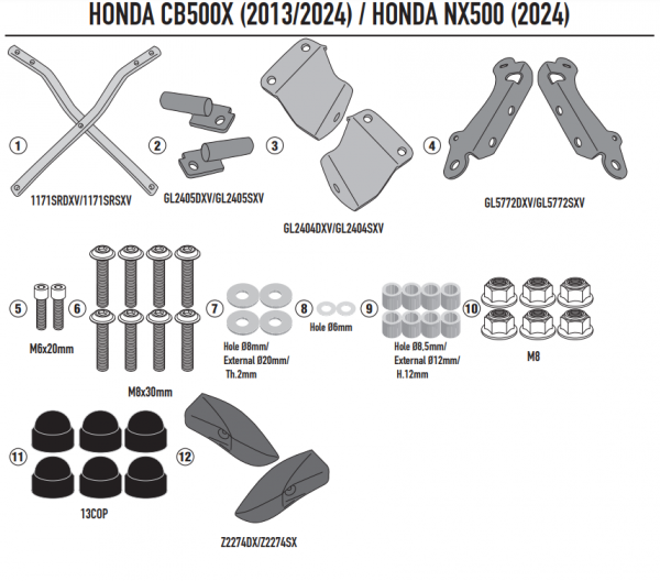 KAPPA STELAŻ KUFRA CENTRALNEGO MONOLOCK HONDA CB 5
