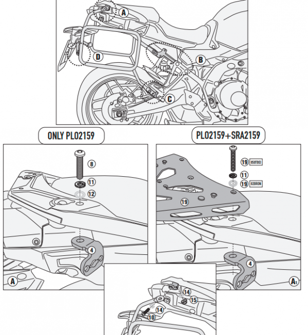 GIVI STELAŻ KUFRÓW ONE-FIT CAM YAMAHA Tracer 9 (21
