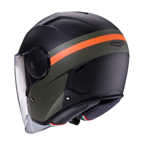 CABERG KASK JET Z BLENDĄ SOHO ZEPHYR CZARN/ZIE/POM