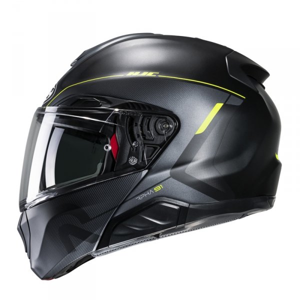 HJC KASK SYSTEMOWY RPHA91 COMBUST BLACK/YELLOW