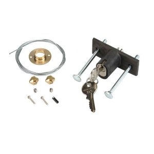 Zewnętrzny mechanizm odblokowujący z kluczem spersonalizowanym do bram garażowych i drzwi składanych o grubości powyżej 15 mm