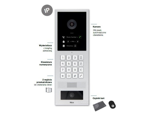 MBIPKEYSTAT zewnętrzny wideodomofon IP MyBell z klawiaturą i wyświetlaczem