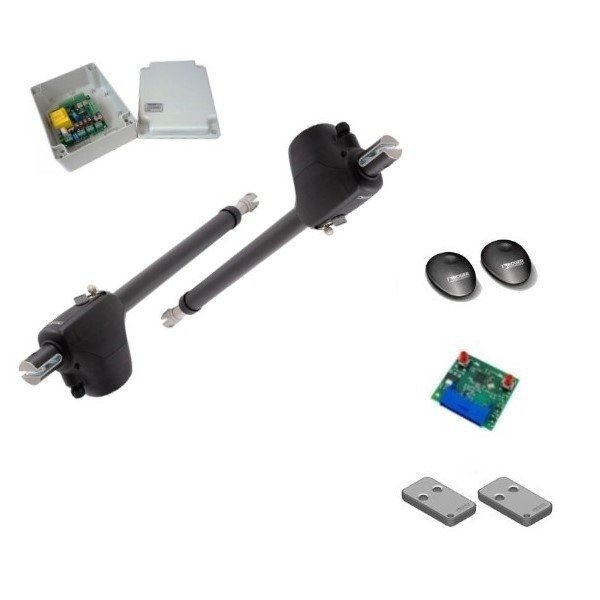 Napęd ROGER KIT MONOS4/220/L LIGHT - zestaw automatyki do bramy dwuskrzydłowej o skrzydle do 4 m i 450 kg