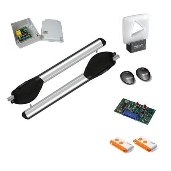 Napęd ROGER KIT R20/510/F FULL - zestaw automatyki do bramy dwuskrzydłowej o skrzydle do 3,5 m i 400 kg