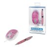 Mysz przewodowa LogiLink ID0124 Diamond optyczna USB 800dpi różowa & TouchPen