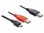 Kabel USB MINI 2.0 BM-2X AM 0,3m Delock