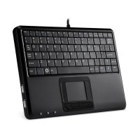 Klawiatura przewodowa Perixx PERIBOARD-510 H, touchpad, 2x hub USB, czarna 
