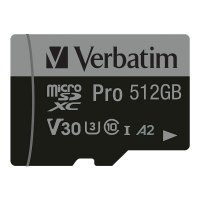 Karta pamięci Micro SDXC Verbatim Pro U3 512GB (100/90 MB/s) Class 10 U3 V30 