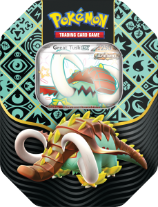 Pokémon TCG: Paldean Fates Tin 4-booster BUNDLE - Great Tusk