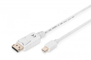 Kabel DisplayPort DIGITUS DP/M-DPmini /M, 1.1a biały, 3m