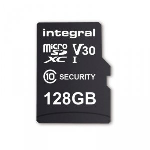 Karta pamięci Security Micro SD INTEGRAL 4K V30 UHS-1 U3 A1 128GB (+adapter SD)
