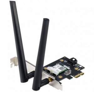 Karta sieciowa Asus PCE-AX3000 WiFi 6 802.11ax, Bluetooth 5, Dual Band, 160MHz, WPA3, OFDMA , MU-MIMO