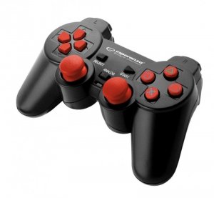 Gamepad PS2/PS3/PC USB Esperanza Corsair czarno/czerwony