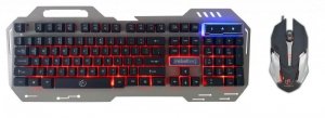Zestaw przewodowy klawiatura + mysz  Rebeltec INTERCEPTOR 2 Gaming USB szary metal - OTW OPAK