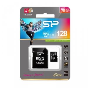 Karta pamięci microSDXC 128GB Class 10, UHS-I, U1 Silicon Power Elite  + adapter SD