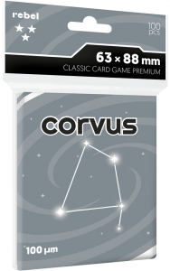 Koszulki na karty Rebel (63x88 mm) Corvus Premium, 100 sztuk