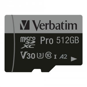 Karta pamięci Micro SDXC Verbatim Pro U3 512GB (100/90 MB/s) Class 10 U3 V30