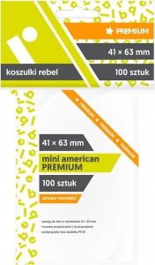 Koszulki na karty Rebel (41x63 mm) Mini American Premium 100 sztuk