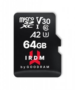 Karta pamięci microSDHC 64GB GOODRAM IRDM-A2 UHS + adapter