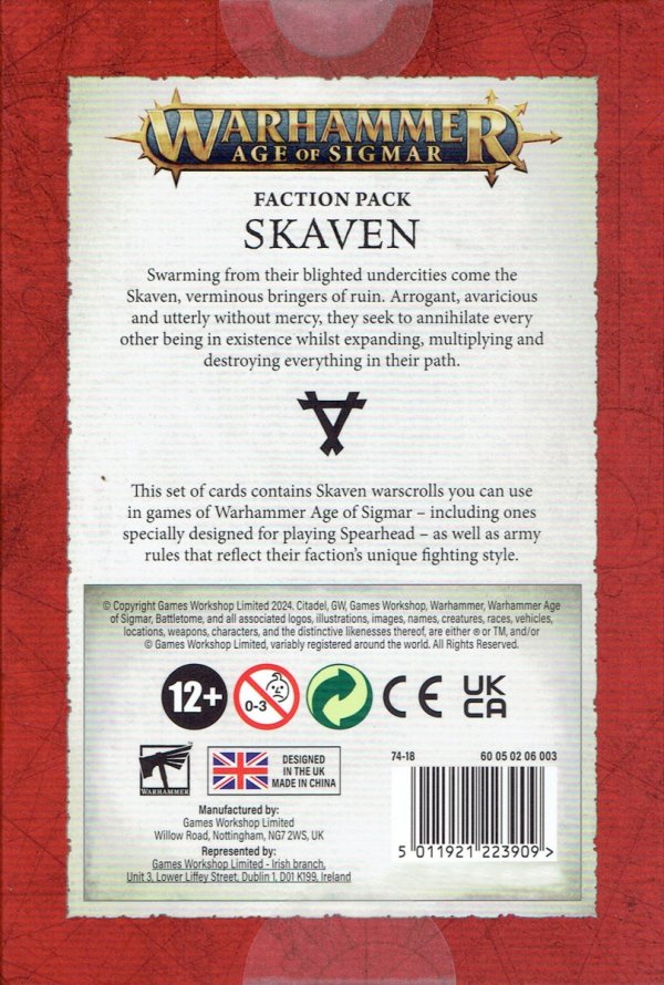 Warhammer Age of Sigmar: Faction Pack - Skaven (74-18) (4 ed)