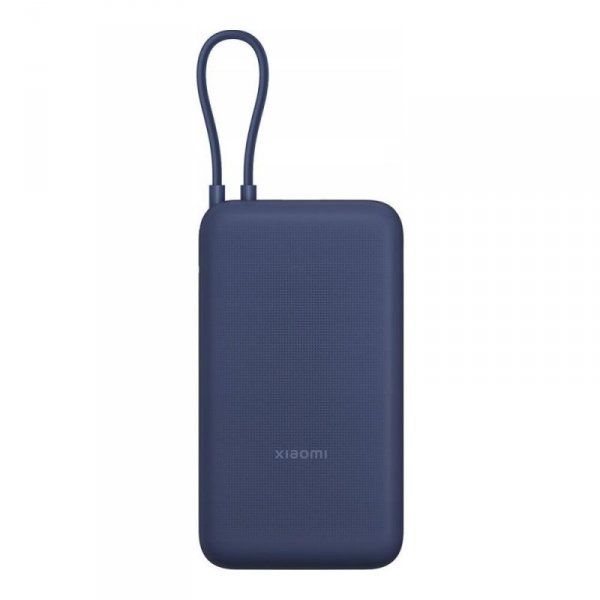 Powerbank Xiaomi 22,5W 20000mAh 2xUSB-C USB-A wbudowany kabel Blue