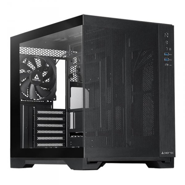 Obudowa Chieftec VISIO AIR GM-30B-M-OP ATX z oknem bez zasilacza czarna - USZ OPAK
