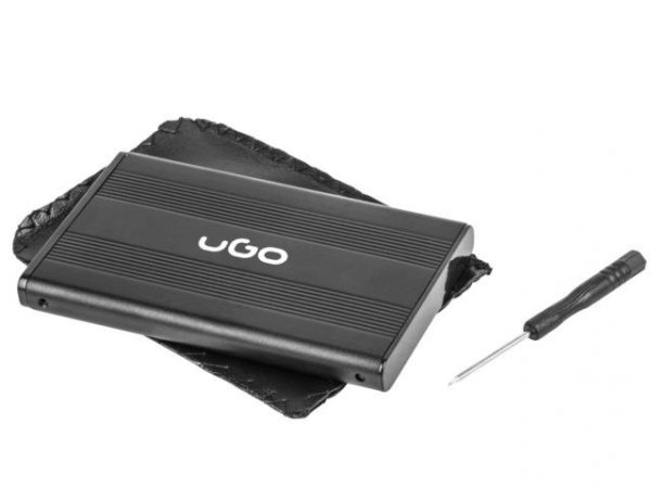 Obudowa na dysk HDD/SSD UGO UKZ-1003 USB 2.0 SATA 2,5&quot; aluminium