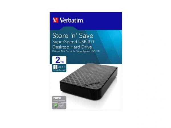 Dysk zewnętrzny Verbatim 2TB 3.5&quot; Store &#039;n&#039; Save 2Gen czarny USB 3.0