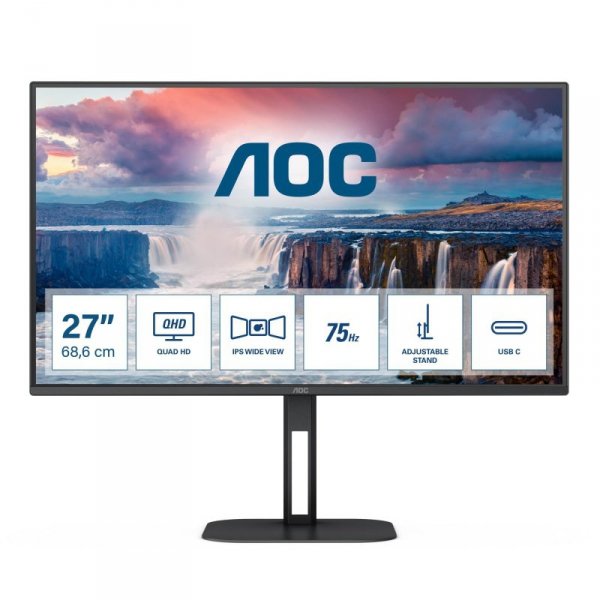 Monitor AOC 27&quot; Q27V5C/BK HDMI DP USB 3.0 głośniki