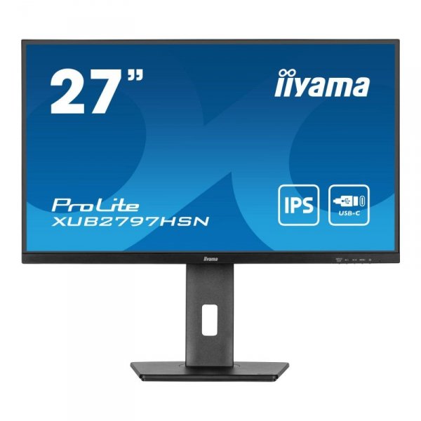 Monitor iiyama 27&quot; ProLite XUB2797HSN-B1 IPS 100Hz HDMI DP 4xUSB-A USB-C RJ-45 głośniki