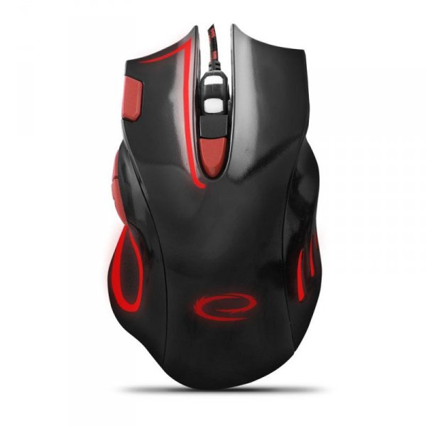 Mysz przewodowa Esperanza MX401 Hawk optyczna Gaming USB czarno-czerwona