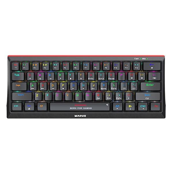 Klawiatura przewodowa Marvo Hecate 61R BK TKL 60% Mechaniczna Gaming RGB