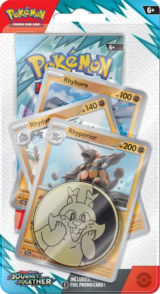 Pokemon TCG: Scarlet &amp; Violet - Journey Together - Premium Checklane Blister - Rhyperior 