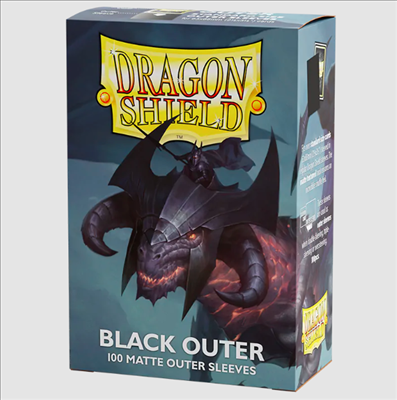Dragon Shield Standard size Outer Sleeves (zewnętrzne) - Matte Black (100 Sleeves)
